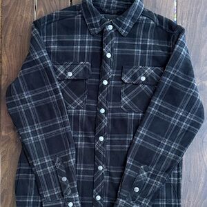 Lee Dark Blue Plaid Fleece Lined Jacket NWT